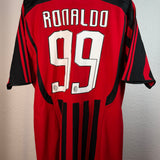 AC Milan 2007/08 Home Jersey – Ronaldo #99 – XL