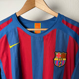 🔵🔴 FC Barcelona 2005/06 Heimtrikot – Eto’o #9 – Größe L