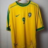 Brasilien 1998 Heimtrikot – Ronaldo #9 – Nike (L)