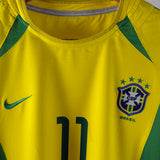 Brasilien 2002 Heimtrikot – Ronaldinho – Größe M