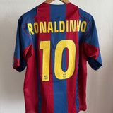 🔵🔴 FC Barcelona 2004/05 Heimtrikot – Ronaldinho #10 – Nike