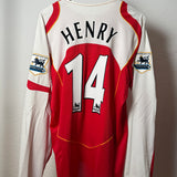 Arsenal London 2004/05 Heimtrikot – Nike – HENRY #14 – Langarm (XL)