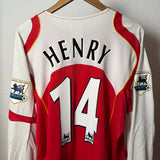Arsenal London 2004/05 Heimtrikot – Nike – HENRY #14 – Langarm (XL)