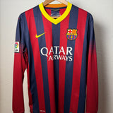 🔵🔴 FC Barcelona 2013/14 Heimtrikot Langarm – Lionel Messi #10 – Nike (M)