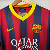 🔵🔴 FC Barcelona 2013/14 Heimtrikot Langarm – Lionel Messi #10 – Nike (M)