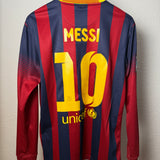 🔵🔴 FC Barcelona 2013/14 Heimtrikot Langarm – Lionel Messi #10 – Nike (M)