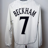 England 2002 Heimtrikot Langarm – David Beckham #7 – Umbro (M)