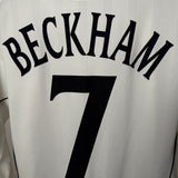 England 2002 Heimtrikot Langarm – David Beckham #7 – Umbro (M)