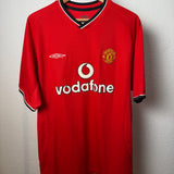 Manchester United Heimtrikot 2001/02 – Beckham #7 – Umbro – Größe L