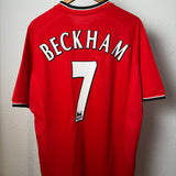Manchester United Heimtrikot 2001/02 – Beckham #7 – Umbro – Größe L