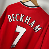 Manchester United Heimtrikot 2001/02 – Beckham #7 – Umbro – Größe L
