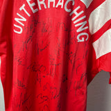 SpVgg Unterhaching 1993/94 Heimtrikot – adidas – mit Kader-Unterschriften (XL)