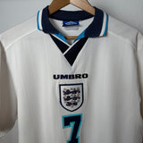 England 1996 Heimtrikot – David Beckham #7 – Umbro (XL)