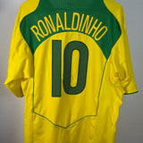 Brasilien 2004 Heimtrikot – Ronaldinho – Größe XXL