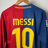 FC Barcelona 2008/09 Heimtrikot Langarm – Messi #10 – L