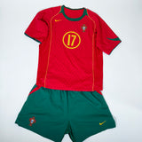 Portugal EM 2004 Heimtrikot + Shorts Set – Nike – C. RONALDO #17 (L)