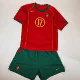 Portugal EM 2004 Heimtrikot + Shorts Set – Nike – C. RONALDO #17 (L)