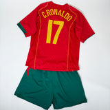 Portugal EM 2004 Heimtrikot + Shorts Set – Nike – C. RONALDO #17 (L)
