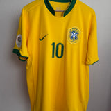 🇧🇷 Brasilien 2006 Heimtrikot – Ronaldinho #10 – Nike (XL)