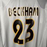 Real Madrid 2004/05 Heimtrikot Langarm – Beckham #23 – XL