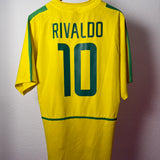 Brasilien / Brazil 2002 Heimtrikot – Rivaldo #10 – Nike (L)