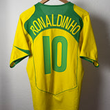 Brasilien 2004 Heimtrikot – Nike – RONALDINHO #10 (M)
