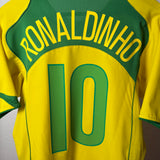 Brasilien 2004 Heimtrikot – Nike – RONALDINHO #10 (M)