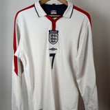 England 2004 Heimtrikot Langarm – Umbro (M) – Beckham #7