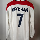 England 2004 Heimtrikot Langarm – Umbro (M) – Beckham #7