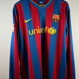 FC Barcelona 2009/10 Heimtrikot – Ibrahimović #9 – Langarm – Größe XXL