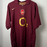 Arsenal FC 2005/06 Burgundy Heimtrikot – Highbury Edition – Größe XL