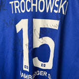Hamburger SV 2008/09 Auswärtstrikot – Trochowski #15 – Kader-Unterschriften – Kindergröße (176 / S)