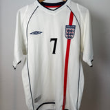 England 2002 Heimtrikot – David Beckham #7 – Umbro (M)
