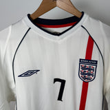 England 2002 Heimtrikot – David Beckham #7 – Umbro (M)