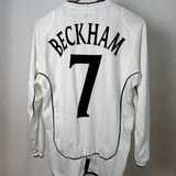 England 2002 Heimtrikot Langarm – David Beckham #7 – Umbro (M)