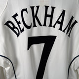 England 2002 Heimtrikot Langarm – David Beckham #7 – Umbro (M)
