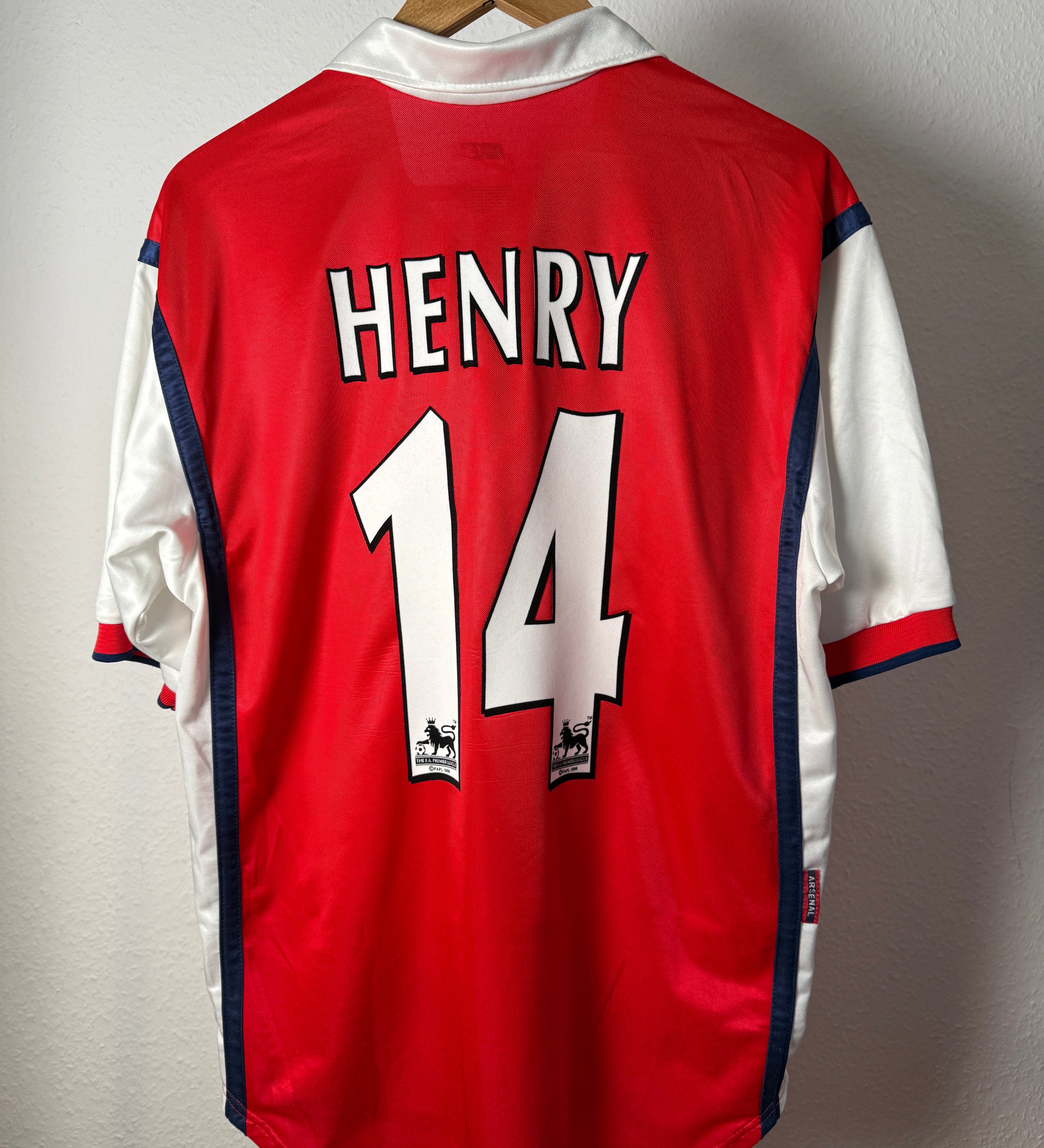 Arsenal FC 1998/99 Heimtrikot – Henry #14 – Nike JVC – Foto 7