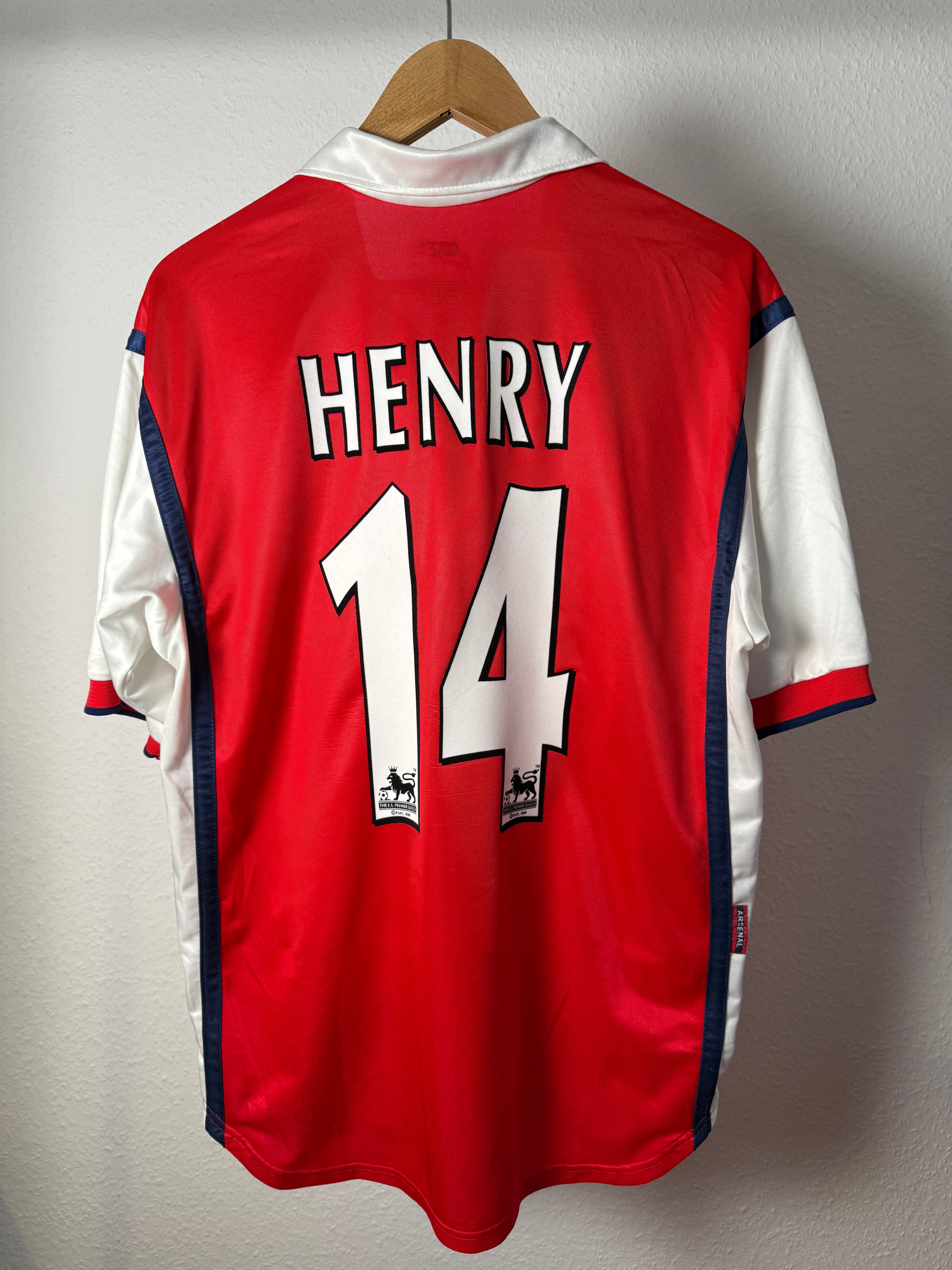 Arsenal FC 1998/99 Heimtrikot – Henry #14 – Nike JVC – Foto 7