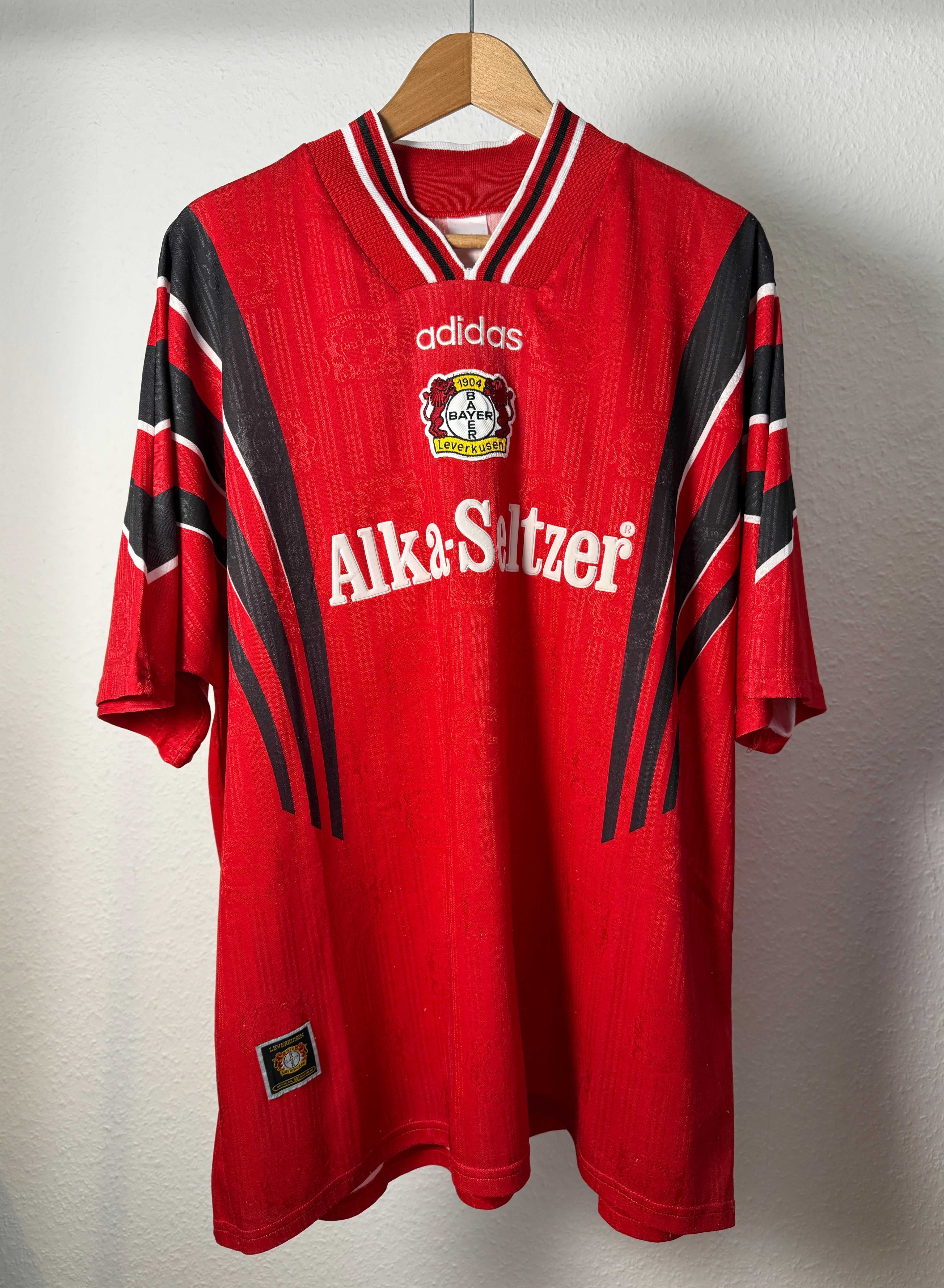 Bayer 04 Leverkusen 1996/97 Heimtrikot – adidas – Alka-Seltzer – Foto 1