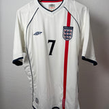 England 2002 Heimtrikot – David Beckham #7 – Umbro (L)