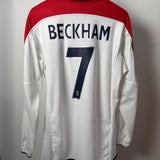 England 2004 Heimtrikot Langarm – Umbro (L) – Beckham #7