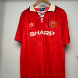 Manchester United 1992 Heimtrikot – SHARP – Größe L