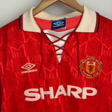 Manchester United 1992 Heimtrikot – SHARP – Größe L