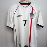 England 2002 Home Jersey – Beckham #7 – M