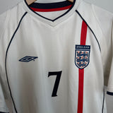 England 2002 Home Jersey – Beckham #7 – M