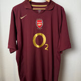Arsenal FC 2005/06 Burgundy Heimtrikot – Highbury Edition – Größe XL