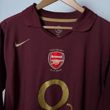 Arsenal FC 2005/06 Burgundy Heimtrikot – Highbury Edition – Größe XL