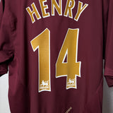Arsenal FC 2005/06 Burgundy Heimtrikot – Highbury Edition – Größe XL