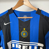 Inter Mailand 2004/05 Heimtrikot – Pirelli – Adriano – Nike – M