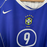Brasilien Auswärtstrikot 2004 – Ronaldo #9 – Nike – Größe XL